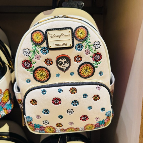 NEW Disney Parks Pixar Coco Miguel Day Of The Dead Flowers Backpack Loungefly